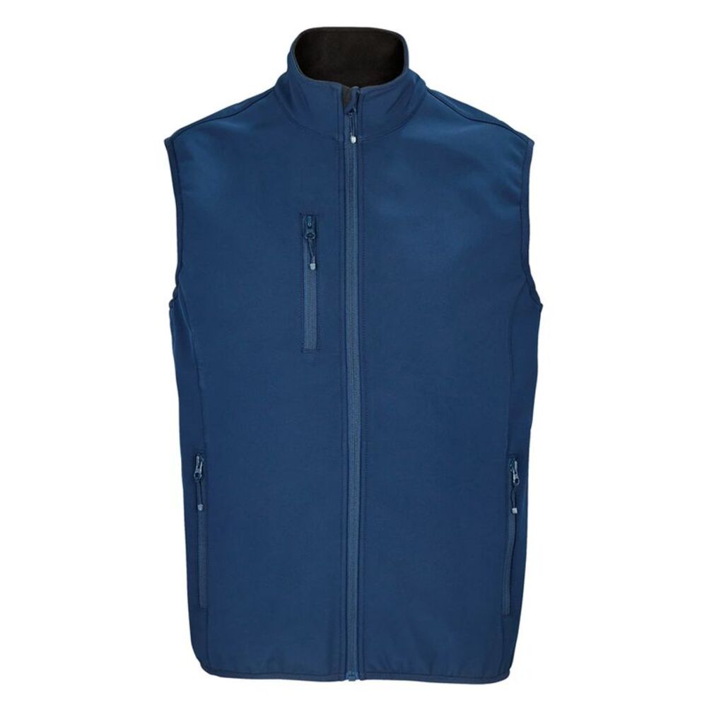 SOLS Mens Falcon Softshell Recycled Body Warmer / Abyss Blue